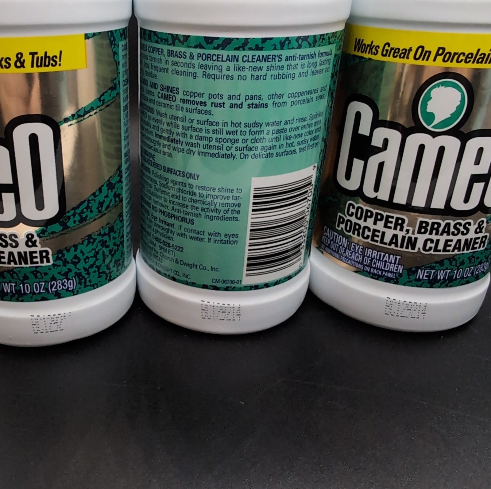 6 Pack Cameo Copper Brass & Porcelain Powder Cleaner 10oz Each Discontinued New