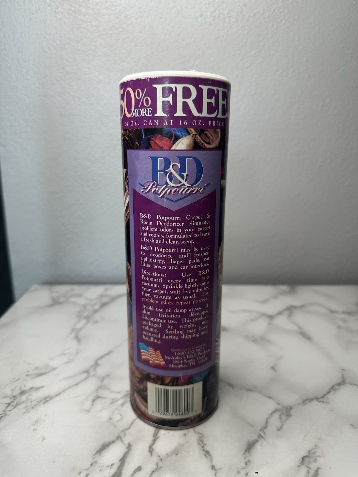 Vtg McAuley’s B&D Potpourri Carpet & Room Deodorizer 24oz Vanilla Discontinued