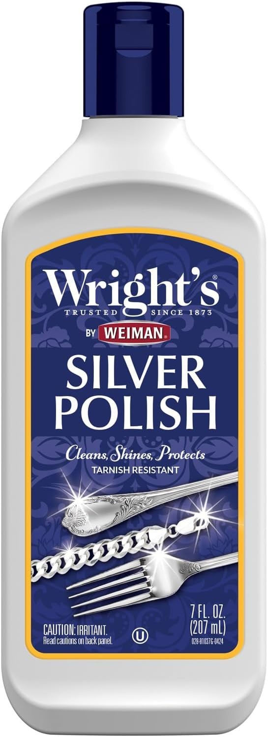 Wright’s Silver Cleaner and Polish – 7 Ounce – Ammonia Free – Use on Silver, …