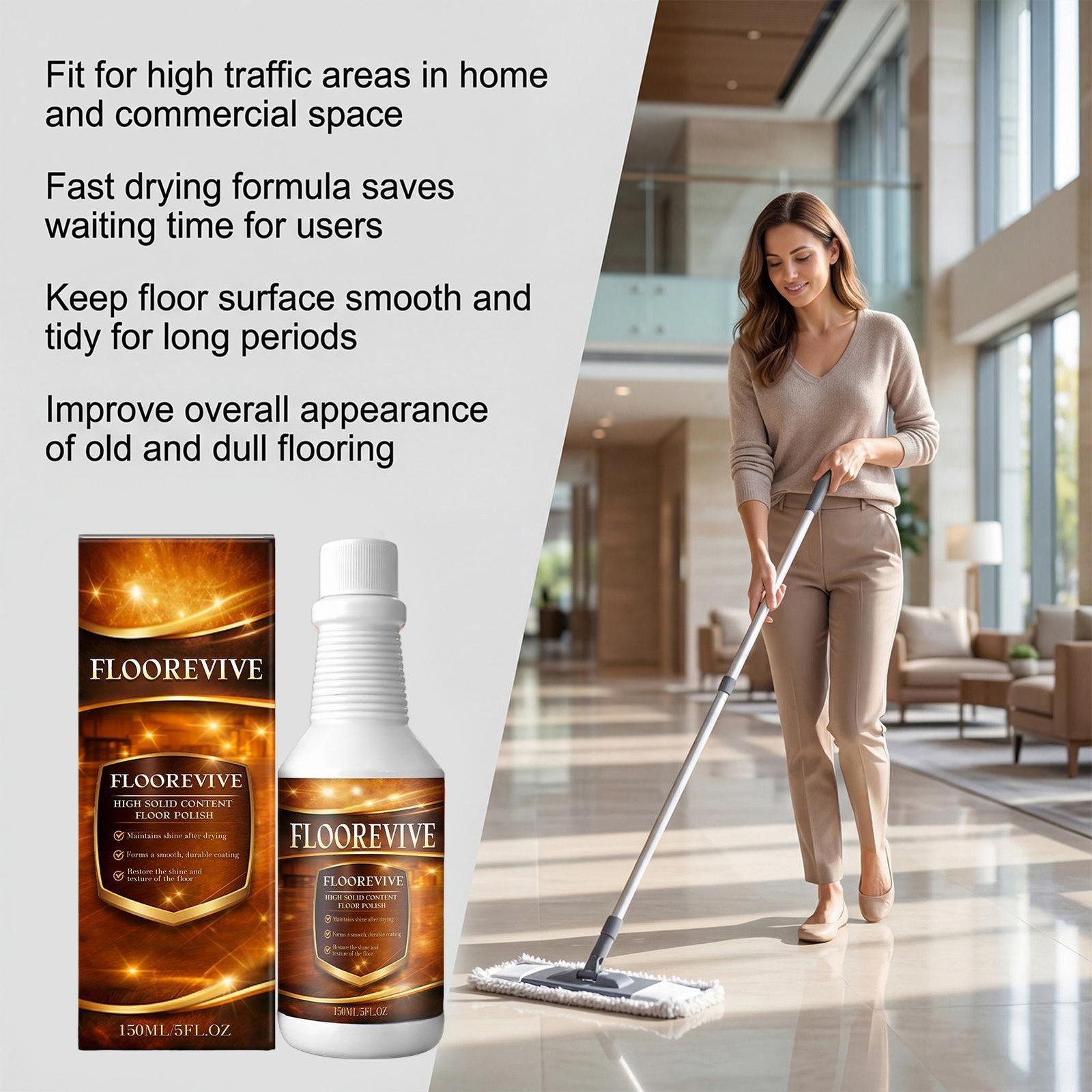 Floorevive Floor Restorer Floor Restorer/Polish -Revitalize And Shine Wood 150ml