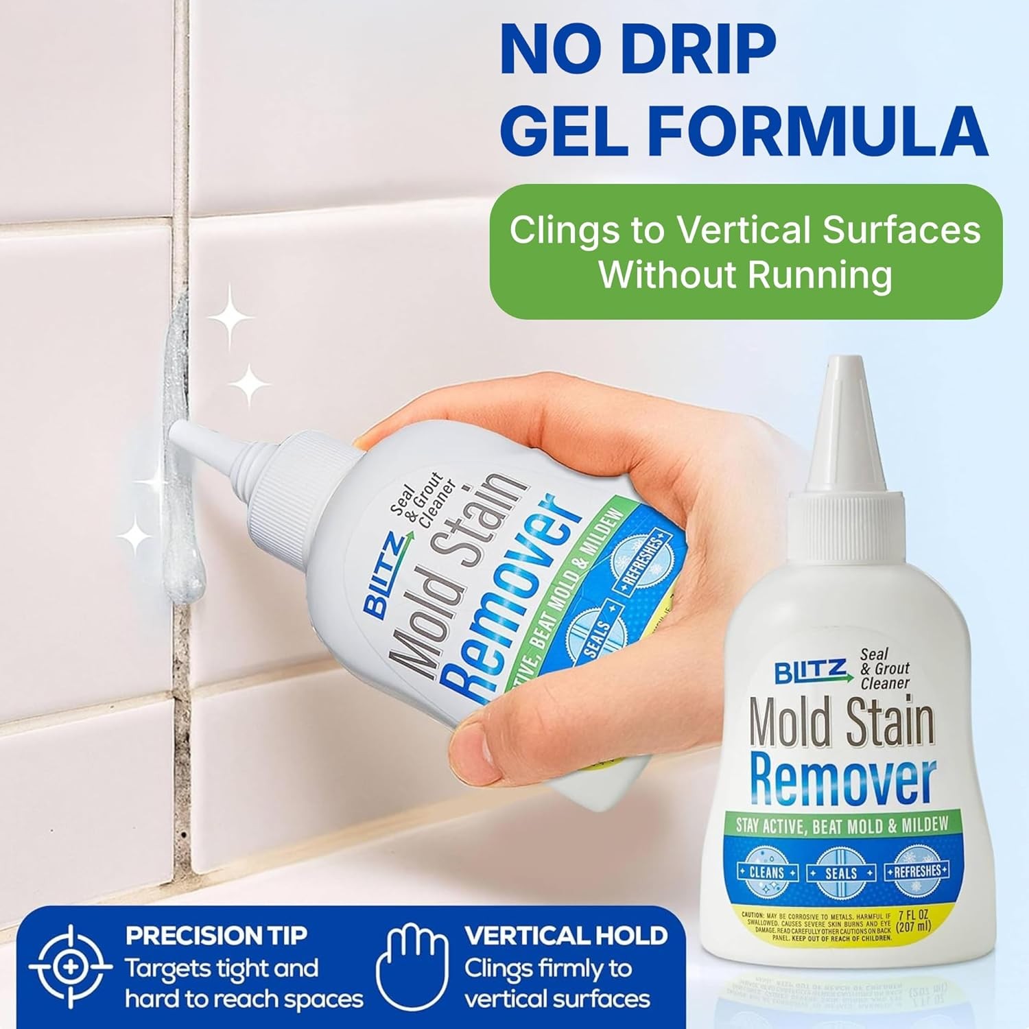 Mold Stain Remover Power Gel Cleaner for Front Loader Washing Machine Seal 7oz