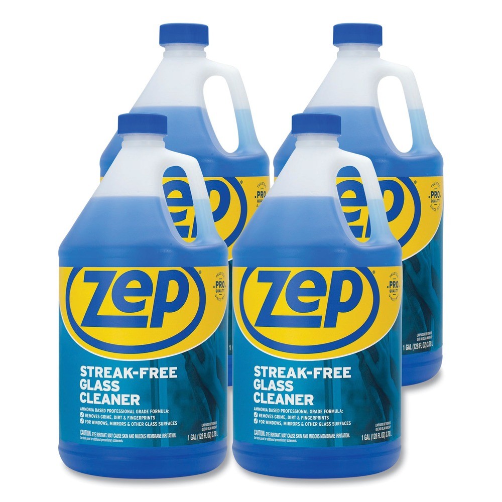 Zep Commercial ZU1120128CT 1 gal. Streak-Free Glass Cleaner – Pleasant (4/CT)