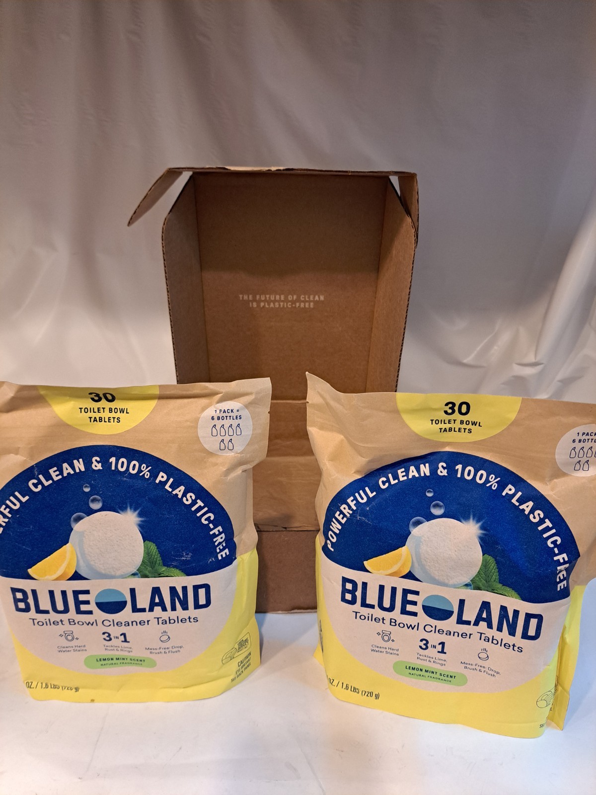 Blueland Toilet Bowl Cleaner Tablets, Lemon Mint, 30-count