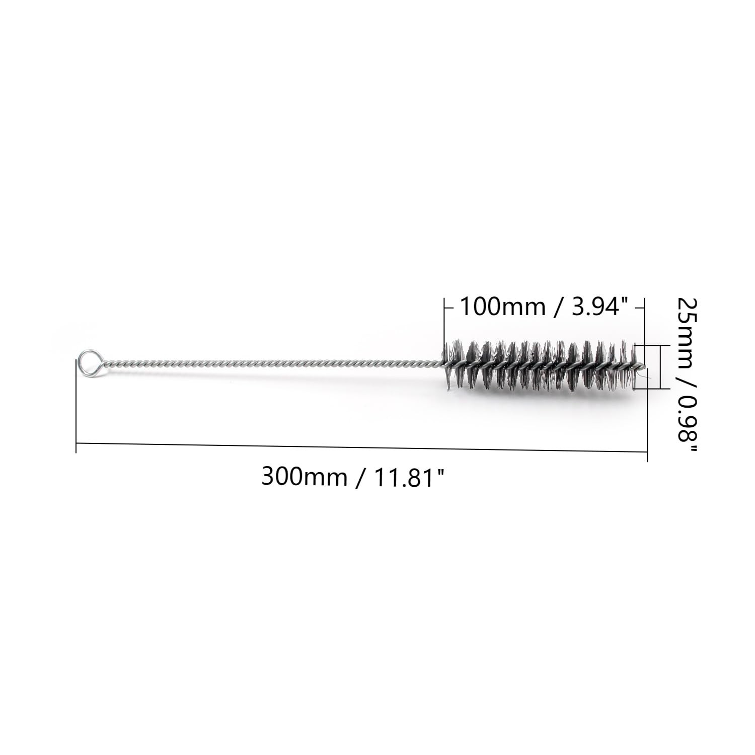 Wire Tube Brushes, 1.0-inch Diameter, 12-inch Long, 5pcs