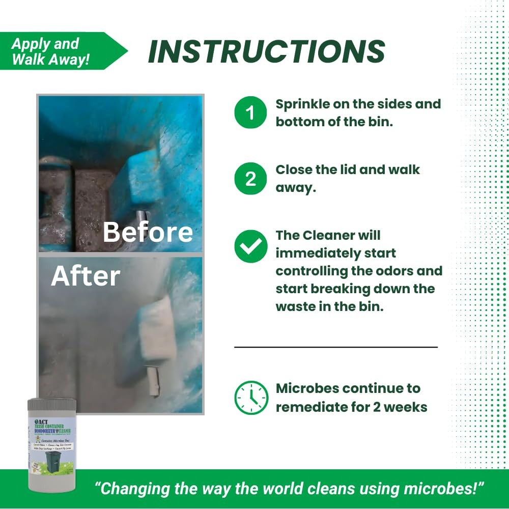Trash Deodorizer and Cleaner | Eliminates Odors Controls Garbage Sludge | for…