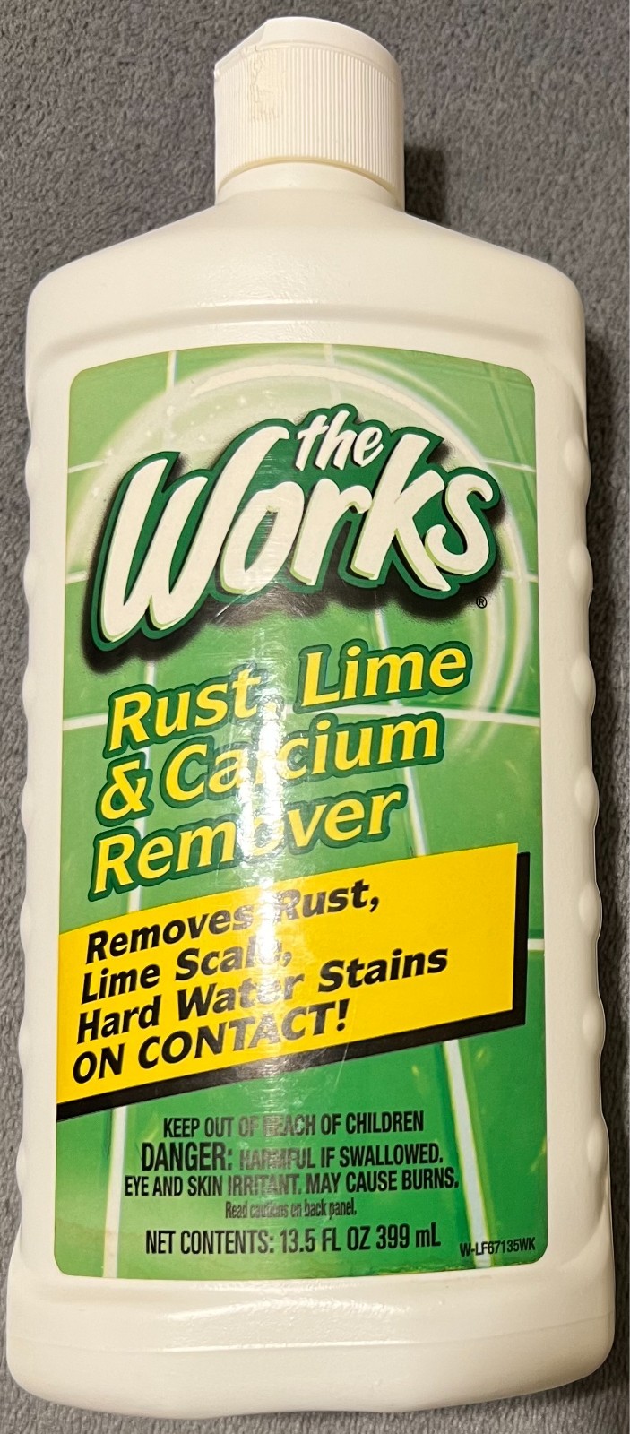 1x The Works Rust Lime Calcium Remover 13.5 FL OZ New Sealed 1 Bottle Hard Water