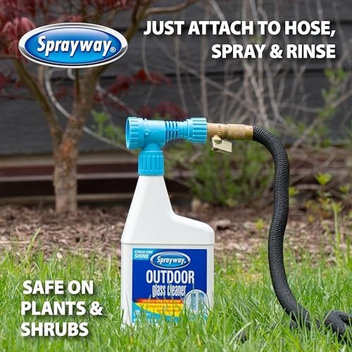Streak-Free Outdoor Glass Cleaner 32oz – Pack of 6 | Foaming Action for Windows