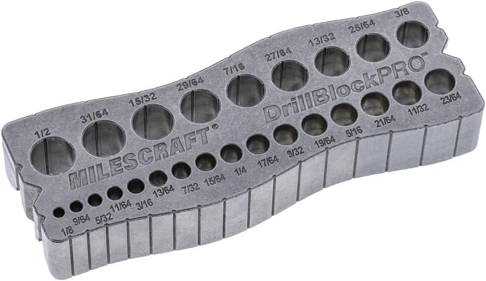 1307 Drill Block – All-Metal Handheld Drilling Guide for Straight Holes. 25 D…