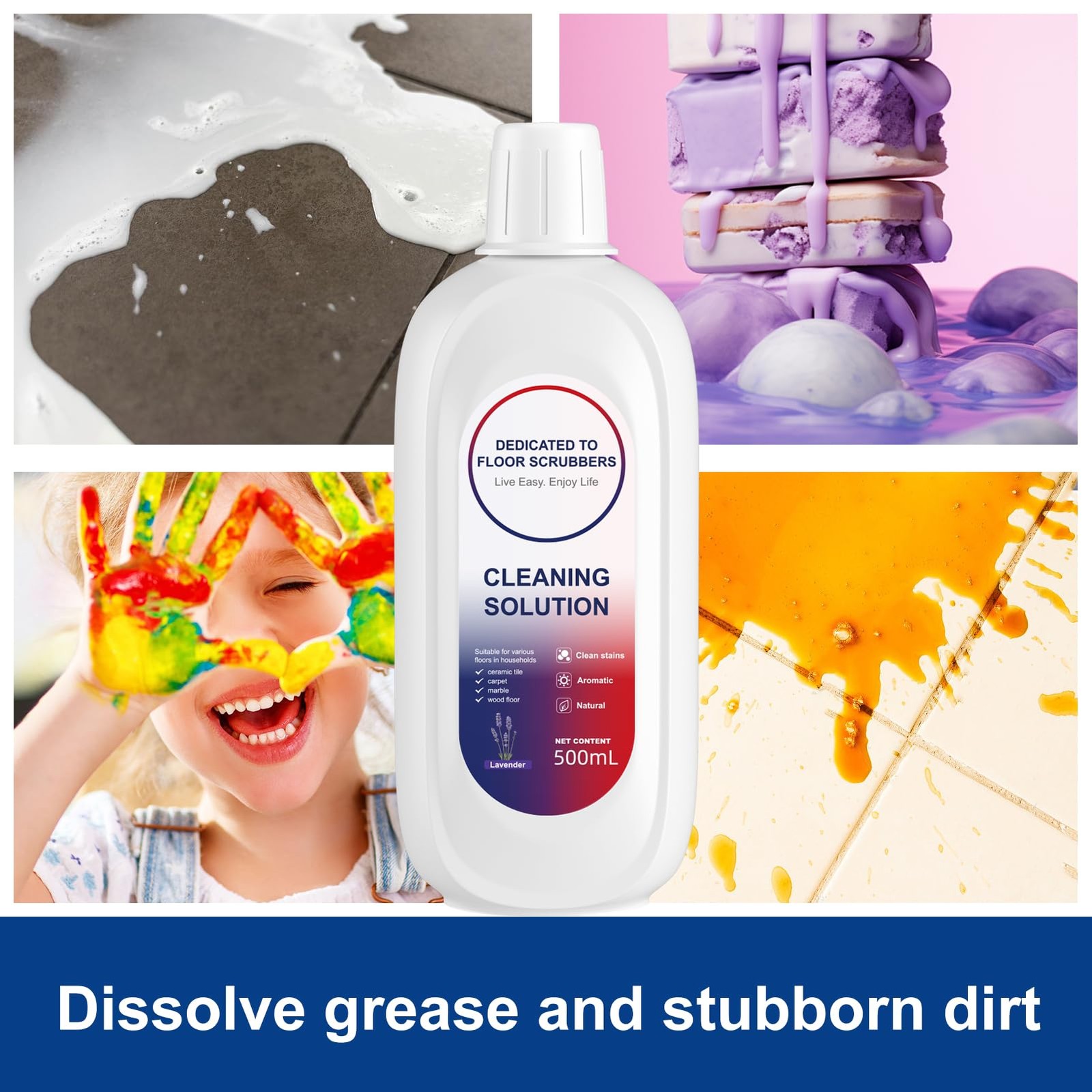 Floor Cleaner 1000ml Lavender Scent with Tineco Cleaning Solution, Residue & …