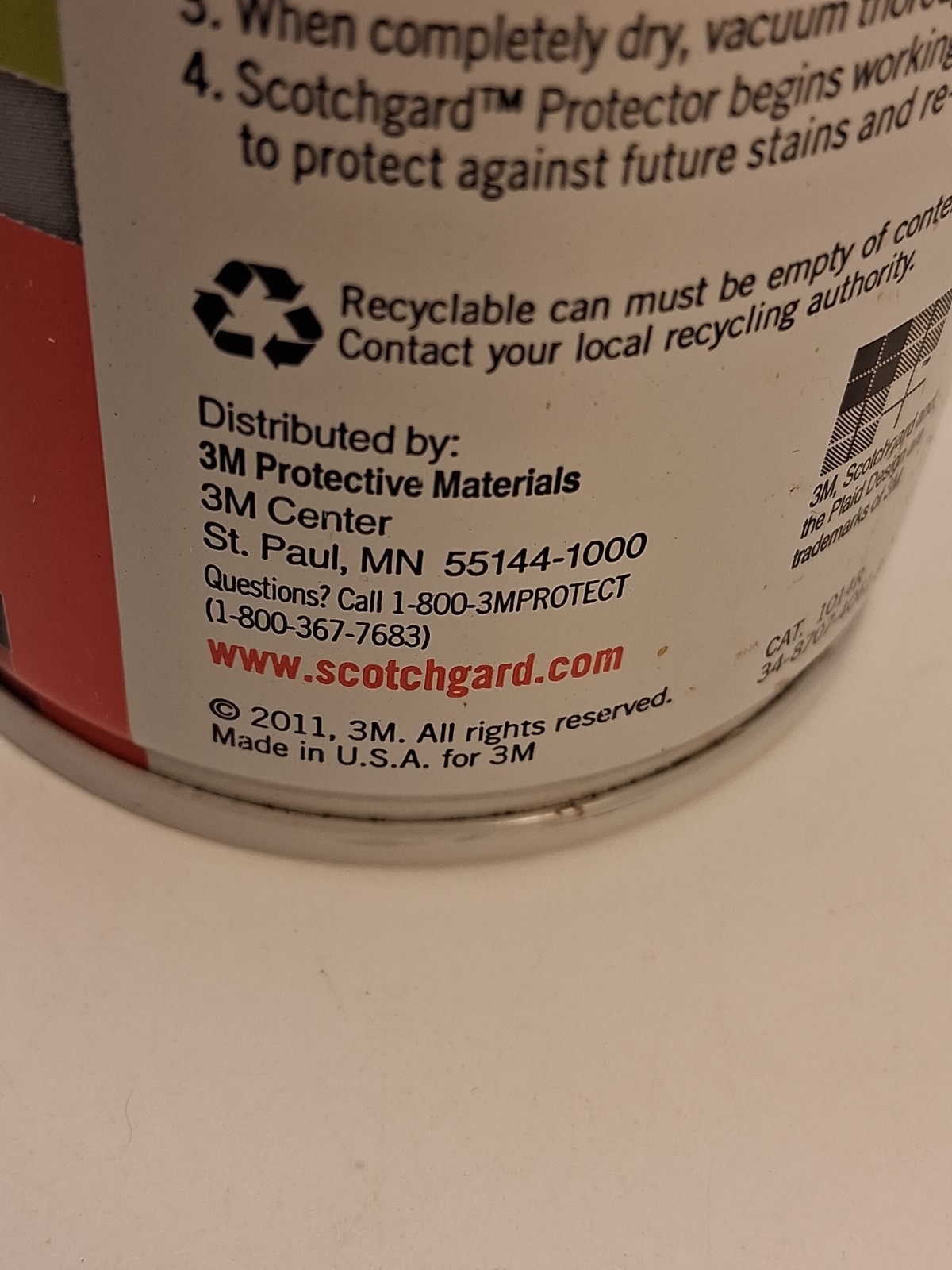 3M Fabric Upholstery Cleaner Protector Scotch Gard 14oz Can 2011 USA