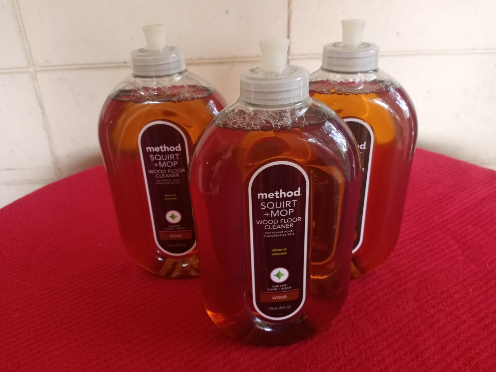 3) Squirt Mop Wood Floor Cleaner Almond One Step Cleaner 25 fl oz