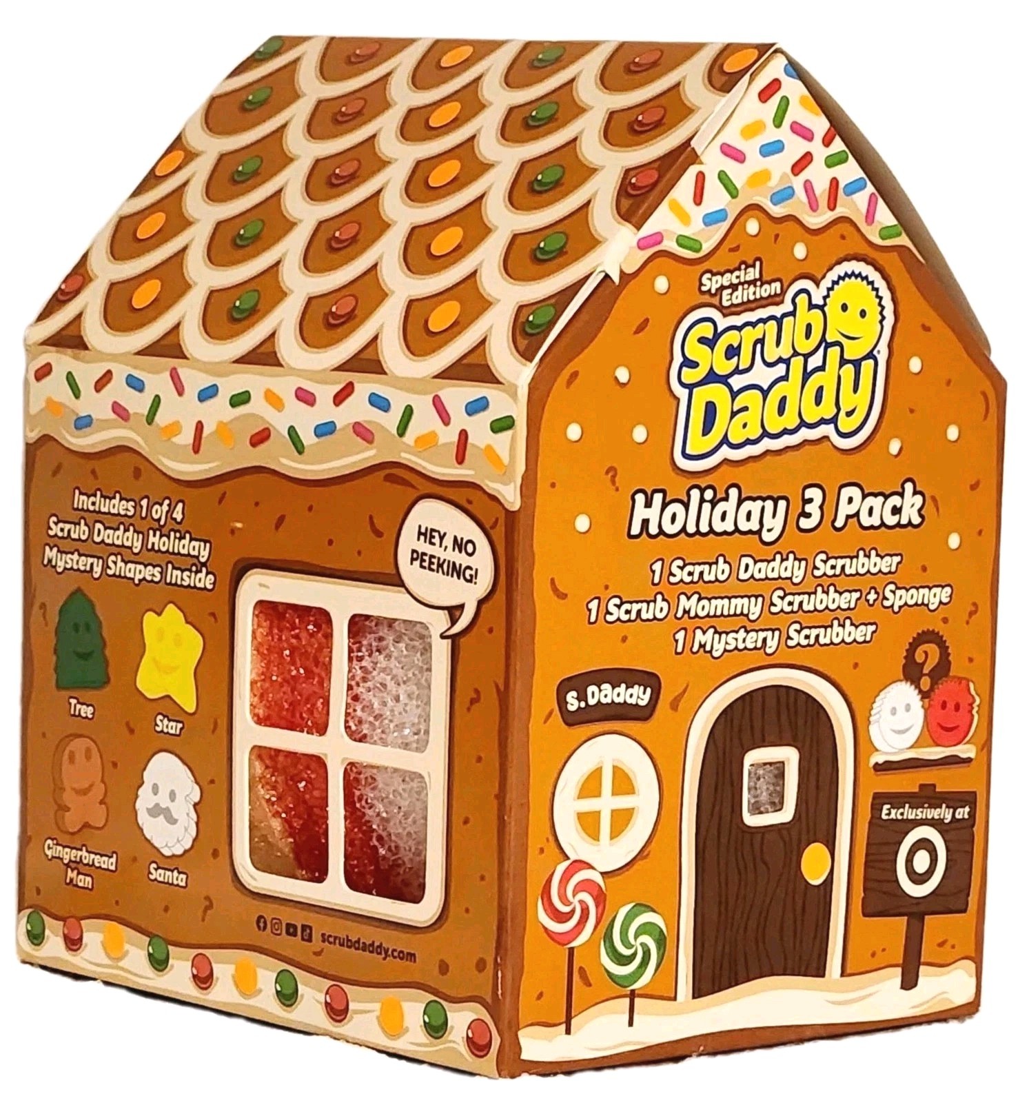 Scrub Daddy + Mommy Scrubber + Holiday Mystery Scrubber, 3 Pack, Special Edition
