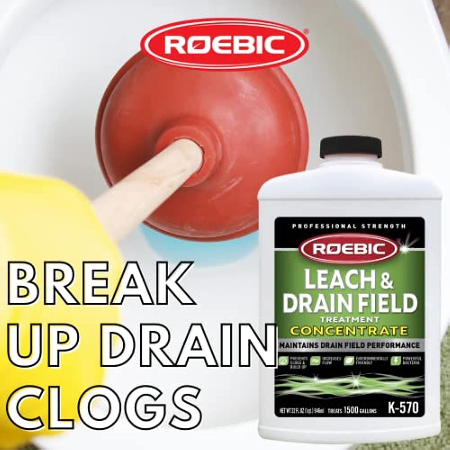 Roebic K-570-Q Biodegradable Leach and Drain Field Treatment Concentrate