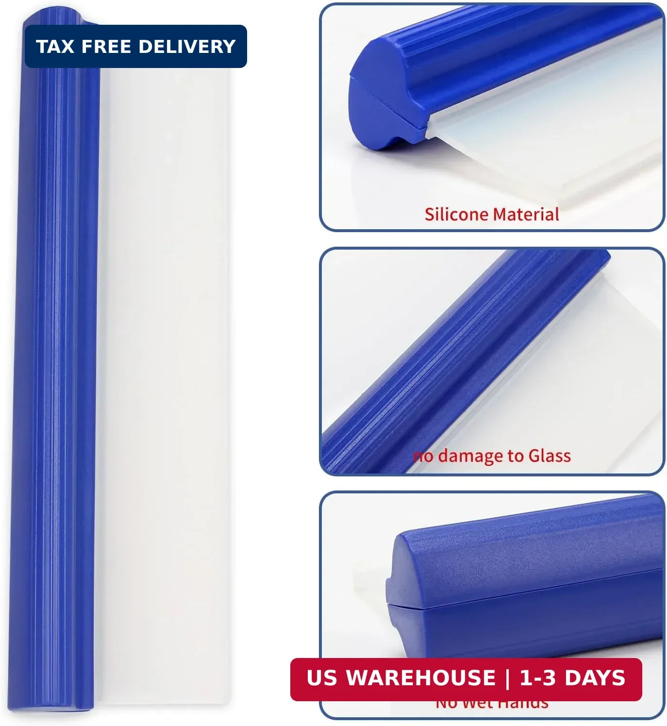 2 Pack 12inch car Squeegee,Silicone Squeegee,car Window Squeegee,Flexible T-Bar