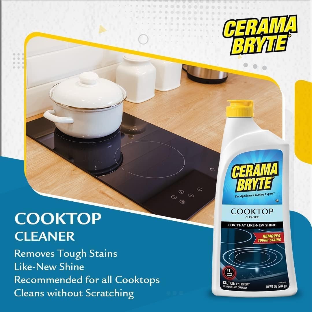 Combo Kit Pads & Removes Tough Stains Cooktop and Stove Top Cleaner for Glass…