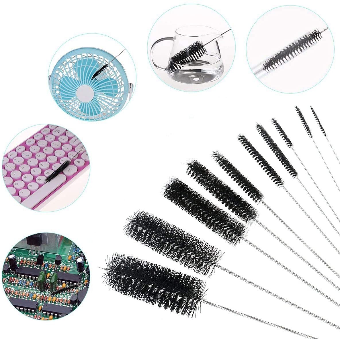 Straw Cleaner Brush Extra Long 12 Inch 10 Pcs Straw Cleaner Brush Bristles Diame