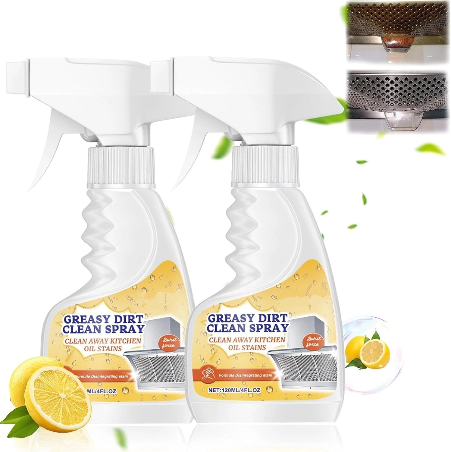 2pcs All-Purpose Oil Stain Cleaner Spray – Effortless Kitchen & Bathroom Care
