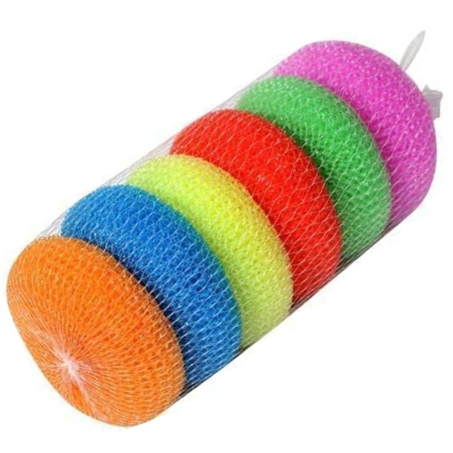 6 Pcs Plastic Cleaning Scrubber Kitchen Washing Item Pot Wash For Utensils Juna