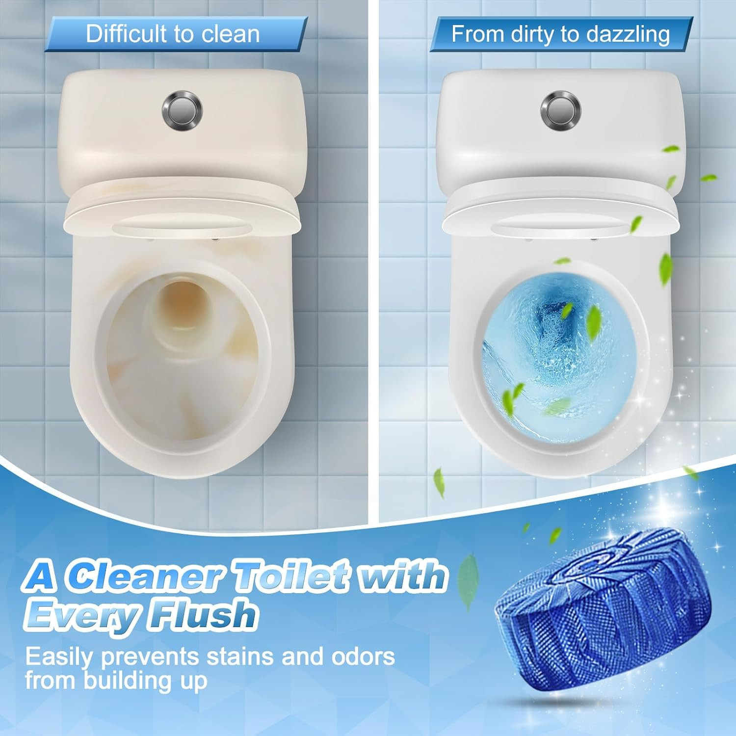 Multipurpose Bathroom Cleaners, 54 Pack Commercial & Household Toilet Bowl Clean
