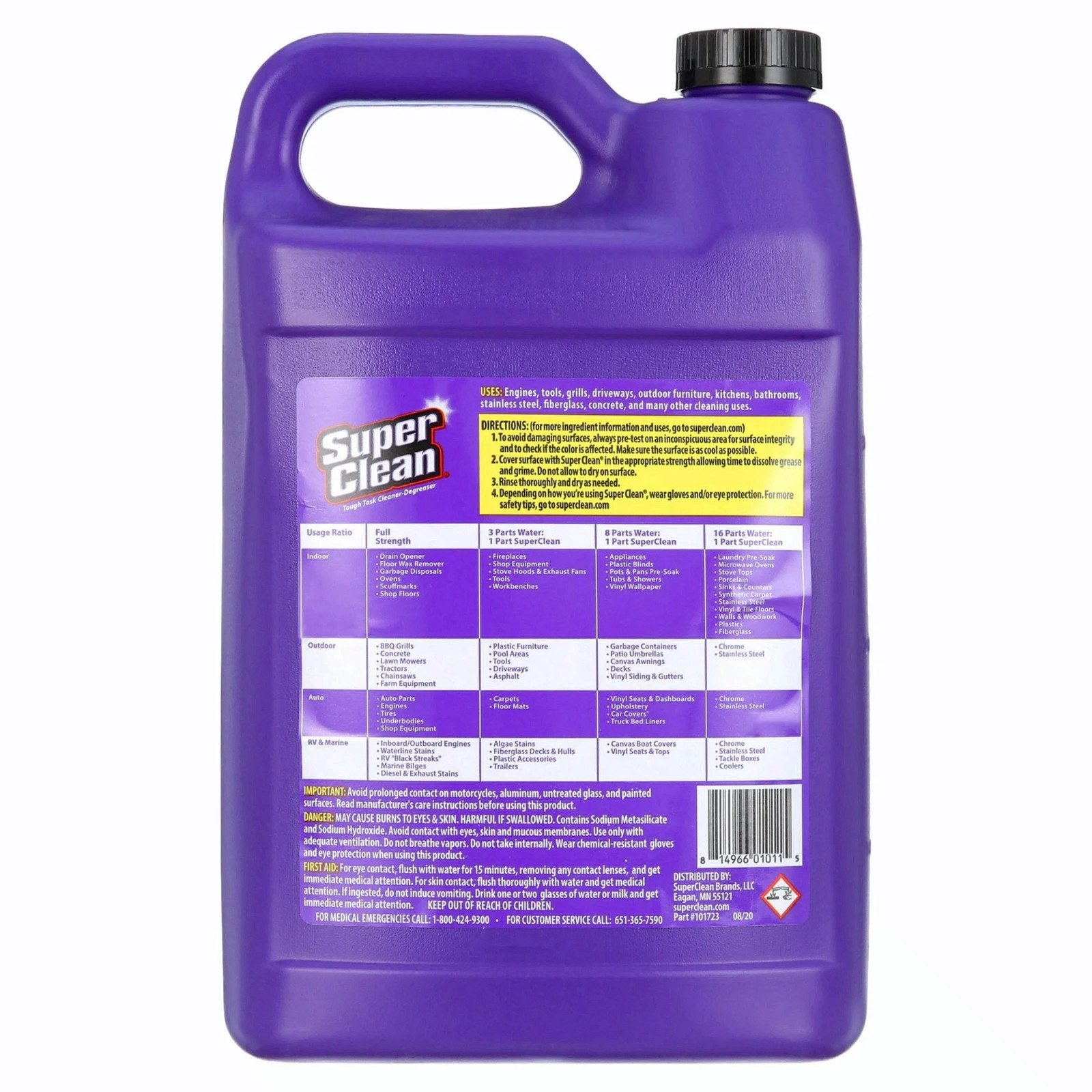 (4 pack) Super Clean Tough Task Cleaner-Degreaser – 1 Gallon | 128 Fluid Ounces