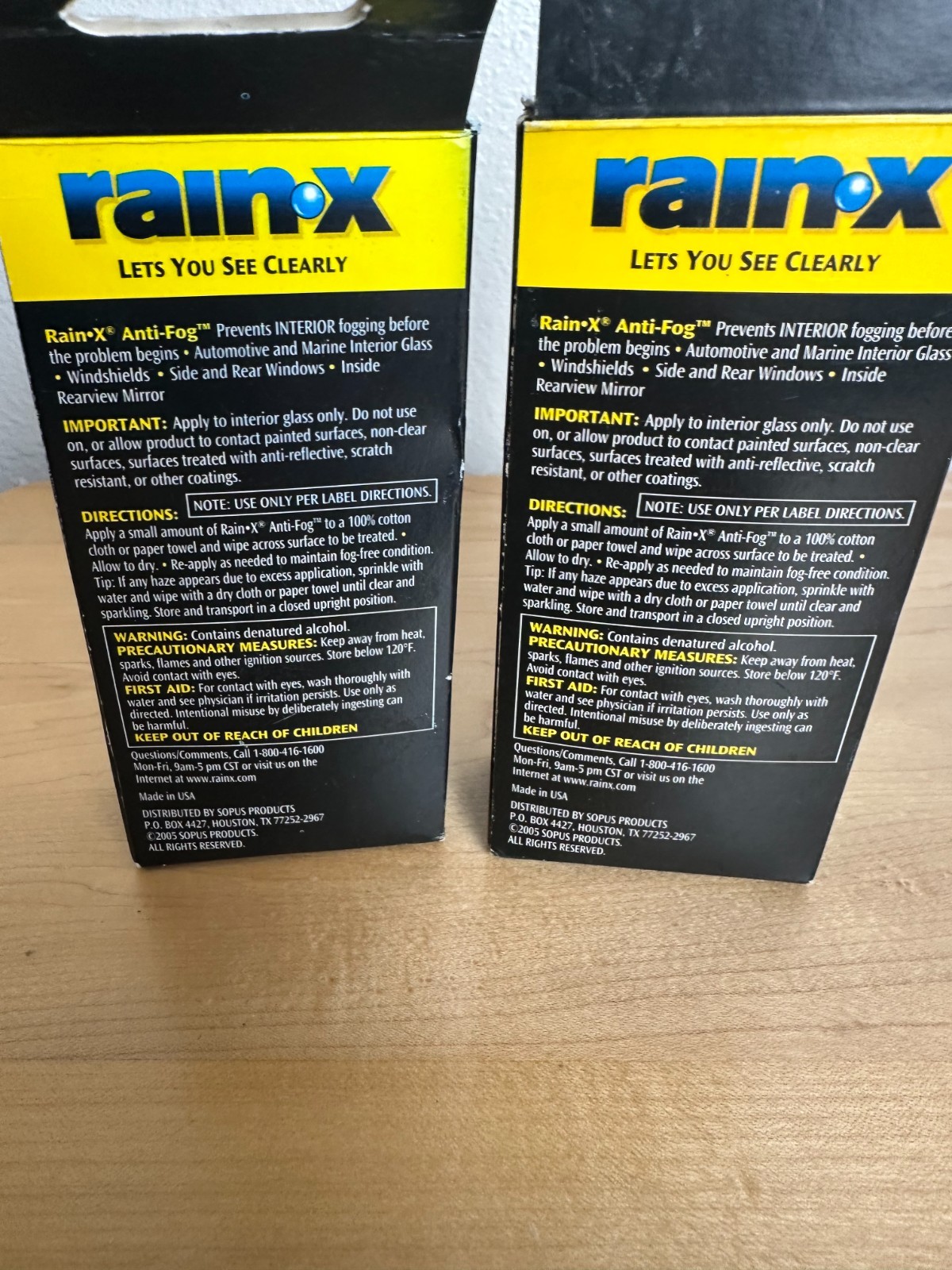 Vintage Rain-X Anti-Fog Interior Glass Treatment Lot of 2 – 3.5 oz Bottles