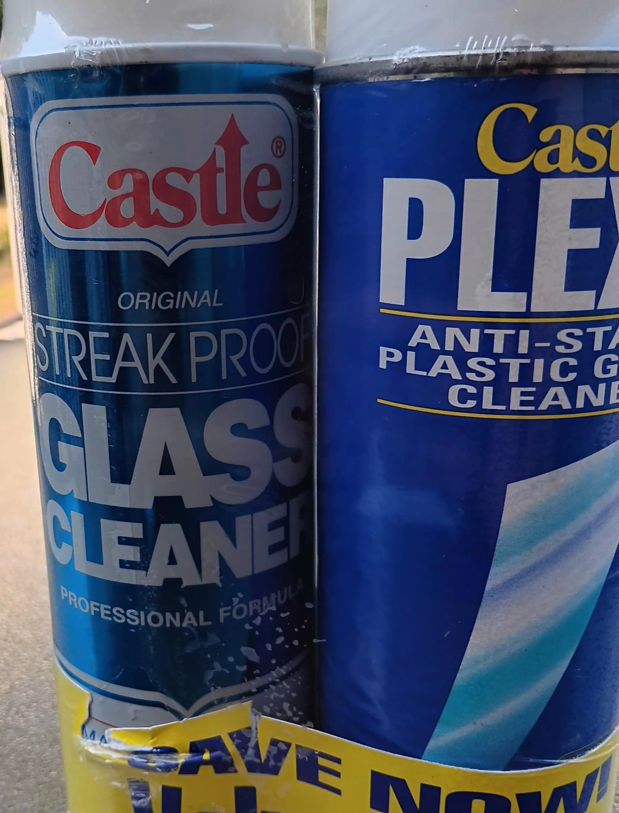 Castle Streak Proof Glass & Plexo Clear 18.5 Oz TWIN PACK NOS