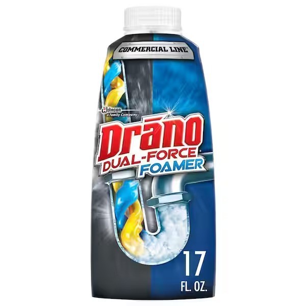 Drano 17 fl. oz. Dual-Force Foamer Clog Remover, Commercial Line Drain Cleaner