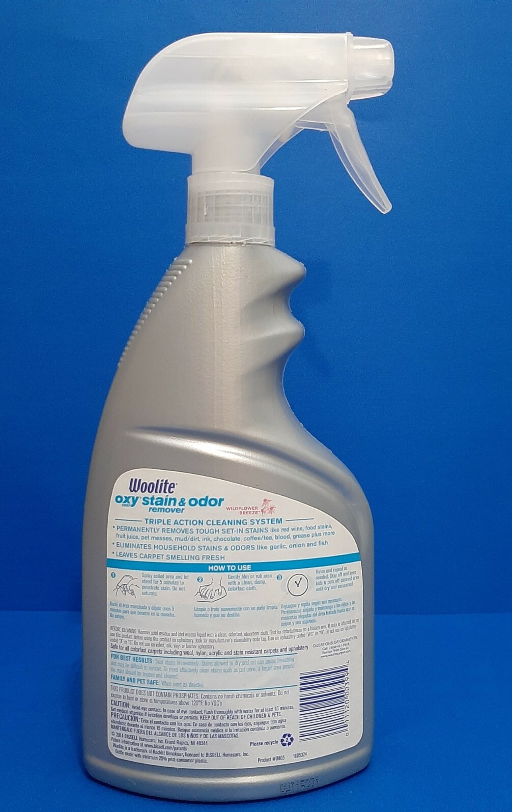 Woolite Oxy Deep Stain & Odor Remover Carpet Cleaner~ Wildflower Breeze ~22 oz.