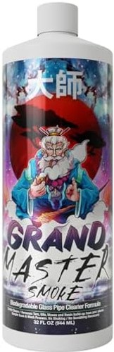 GRAND MASTER SMOKE 32oz Soak & Wash Glass Pipe Cleaner – Cleanse, Deodorize, …