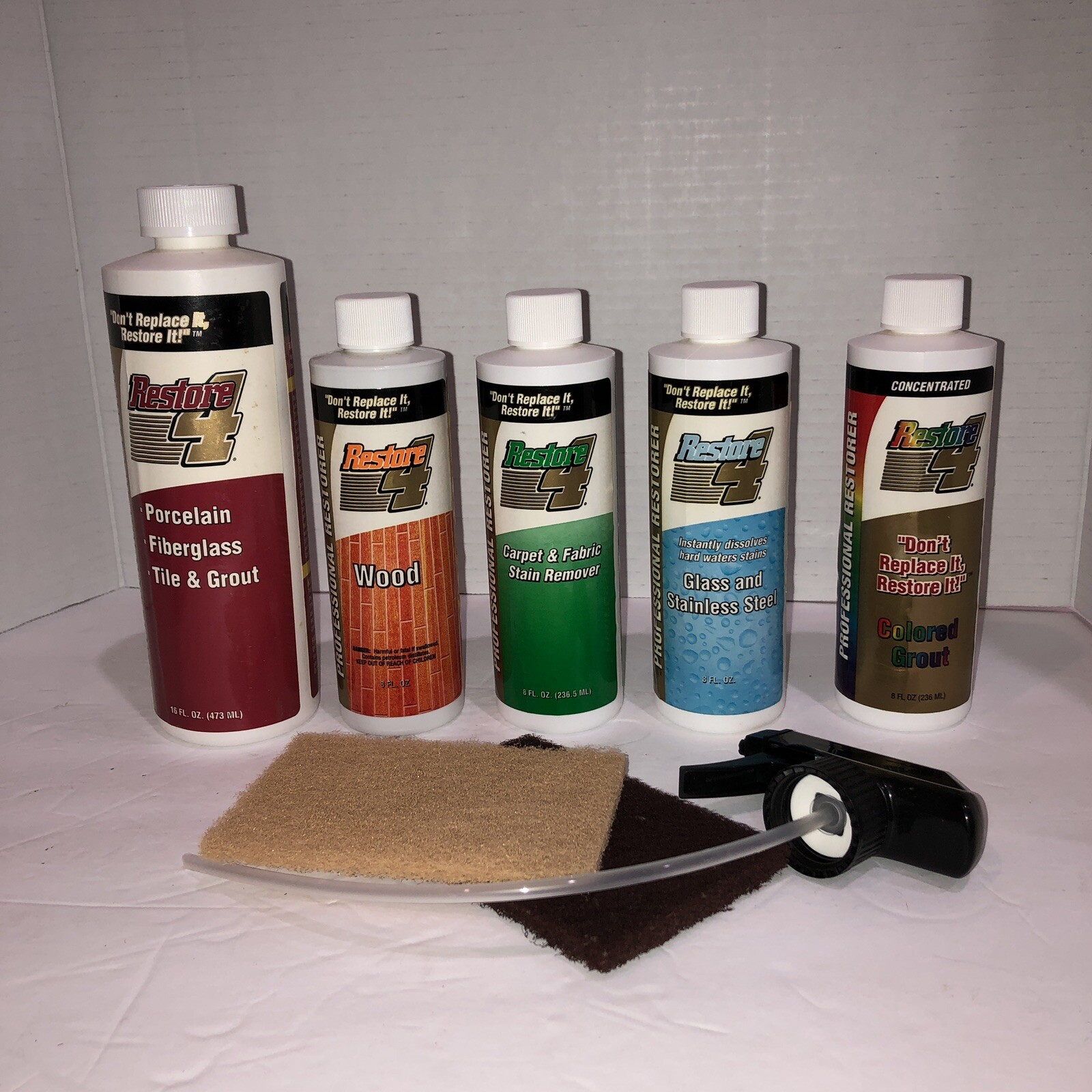 Lot Of 5 Restore 4 Professional Wood Grout Carpet Glass Porcelain Fiberglass