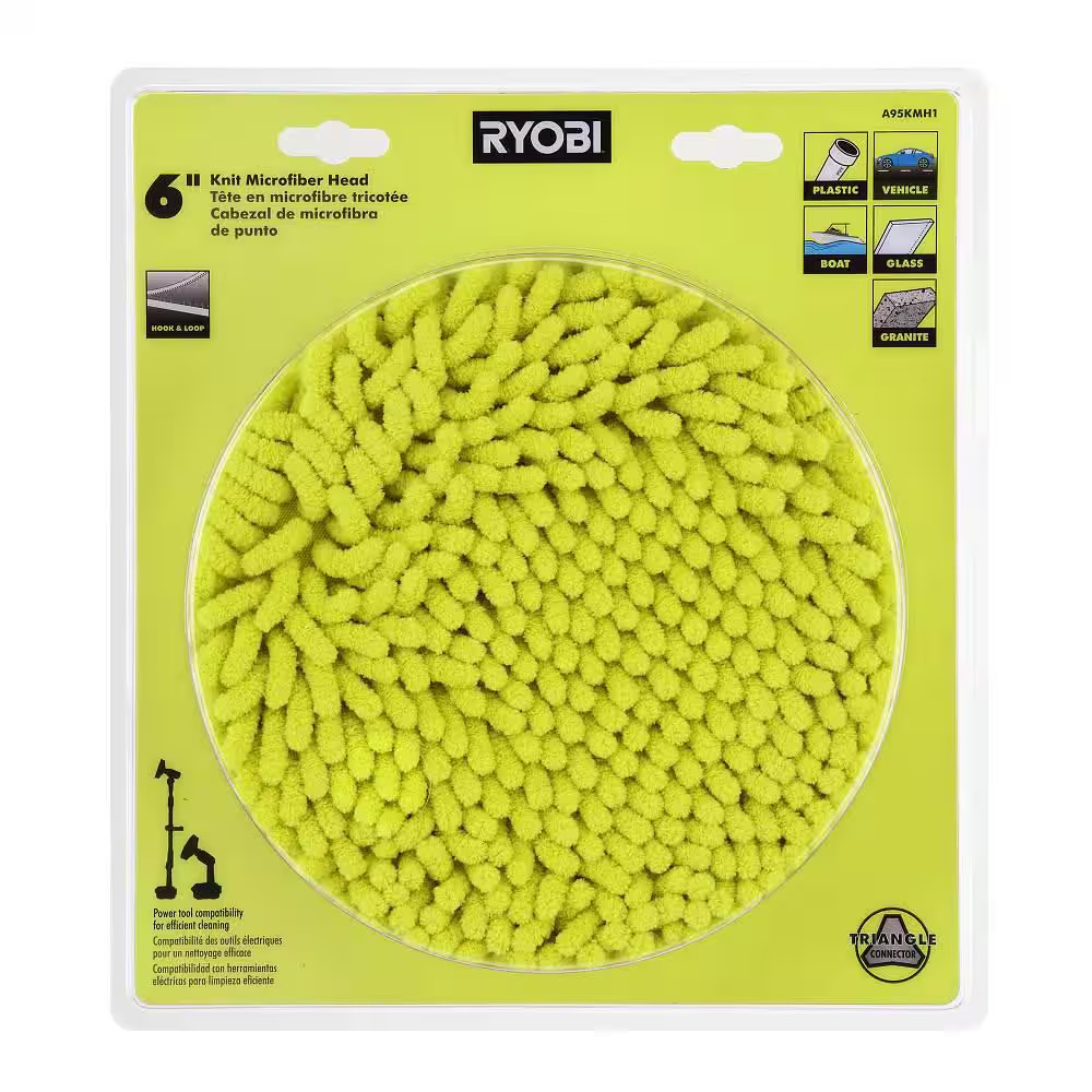 6 In. Knit Microfiber Head for RYOBI P4500 and P4510 Scrubber Tools