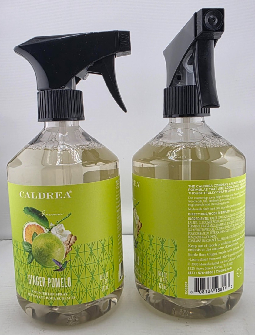 2 Caldrea Countertop Spray Ginger Pomelo Plant Derived Ingredients Effective16oz