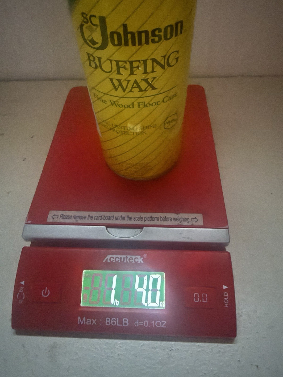 SC Johnson Buffing Wax Fine Wood Floor Care 22 fl oz Partially Used, Mostly Full
