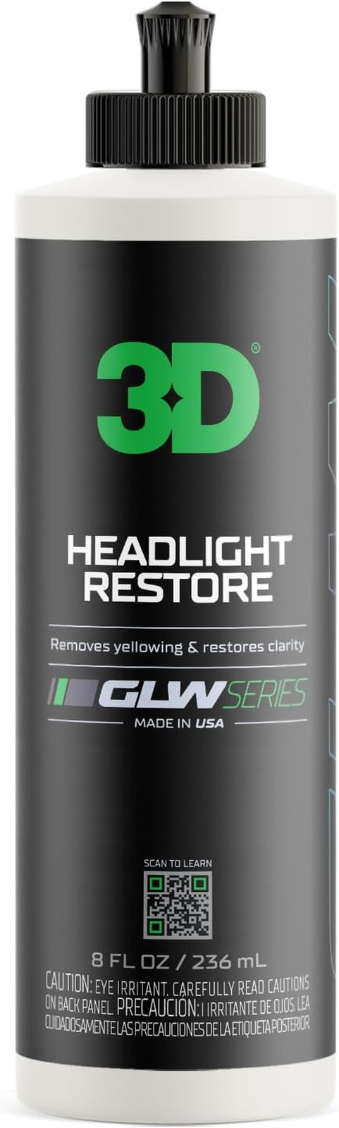 GLW Series Headlight Restore – 2-Step Kit Removes Oxidation, Scratches & Yellowi