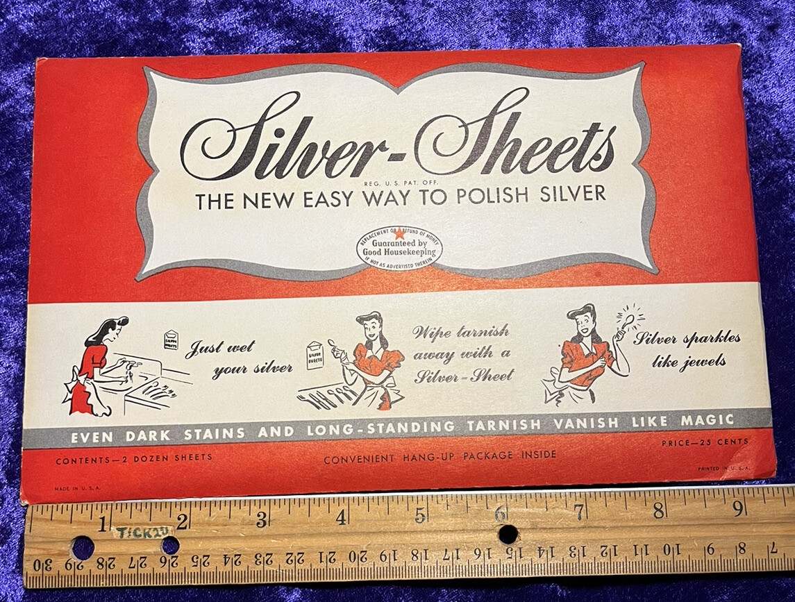 Silver Polishing Sheets 24 Count 1945 Silver Sheets NEW Unopened Package Vintage
