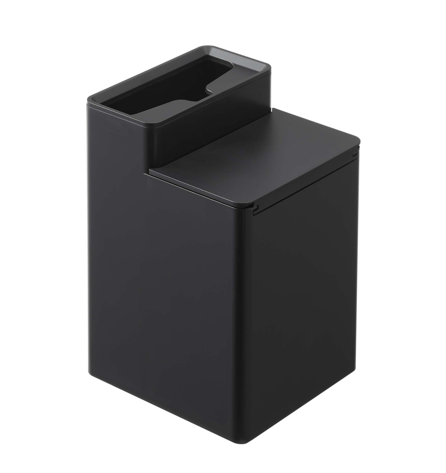 Yamazaki Toilet Wiper with Cleaner Sheet Storage, Tongue, Black