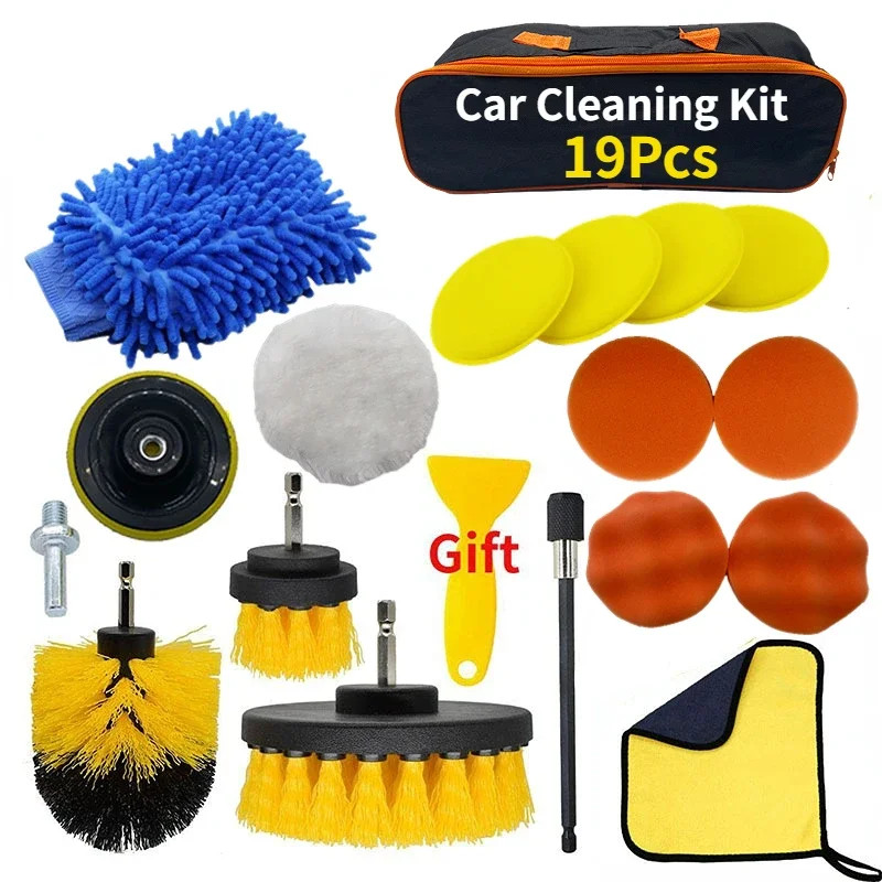 ZOPOSON New Car Cleaning Kit Scrubber Drill Detailing Brush Set Air Conditioner