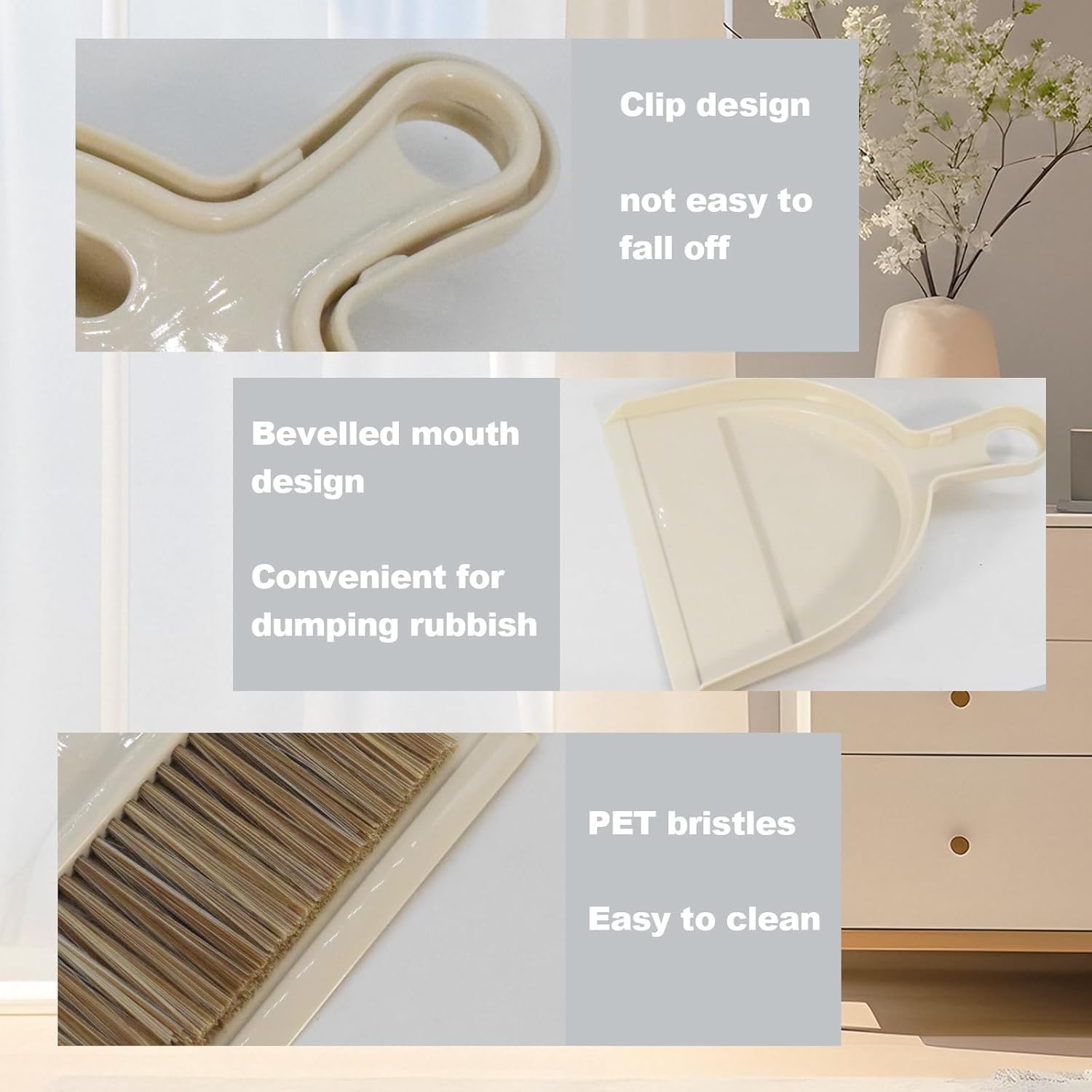 Mini Broom and Dustpan Set Hand Broom with Dustpan Portable Housekeeping