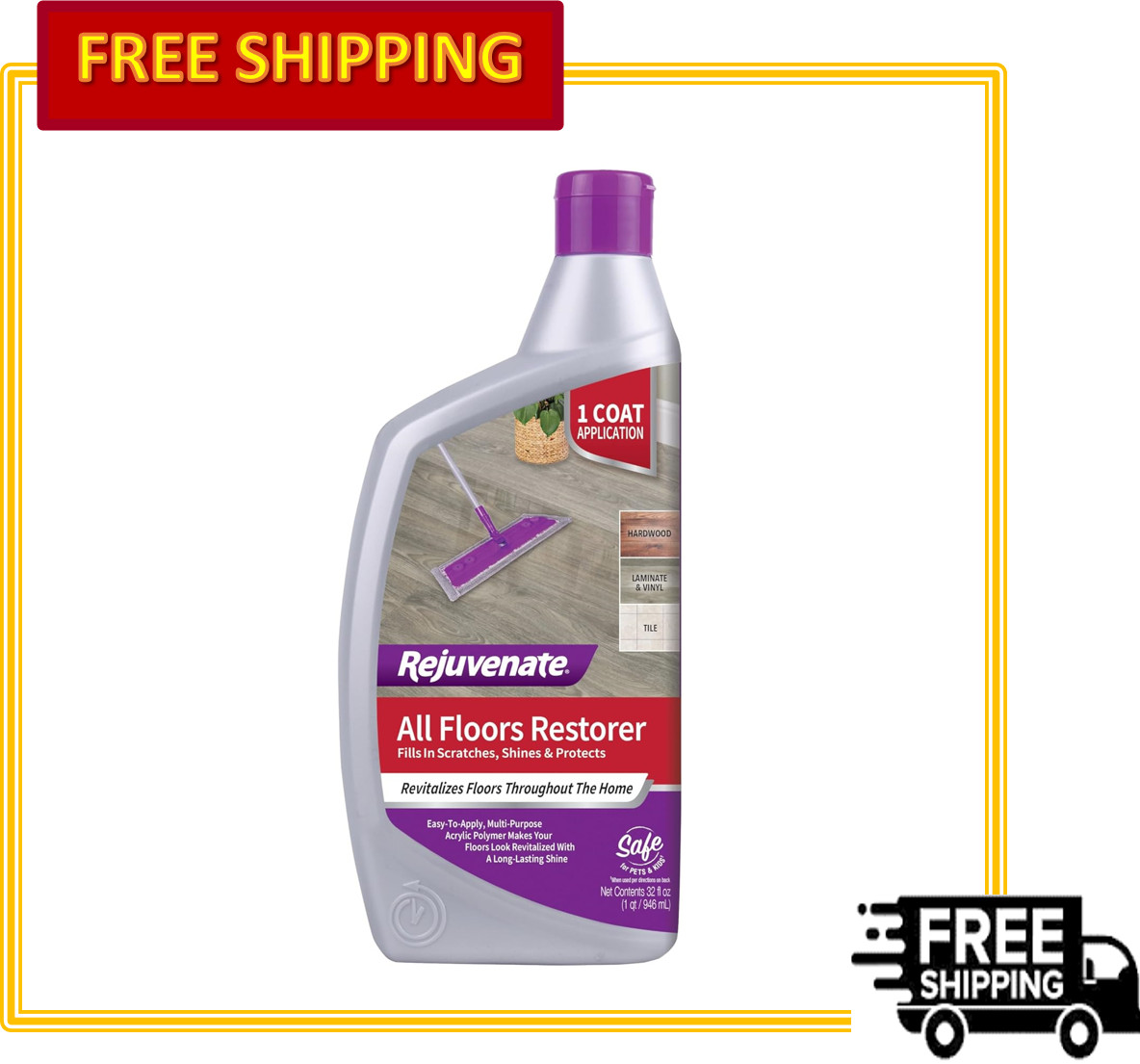 Rejuvenate All Floors Restorer Fills Scratches Shines & Protects