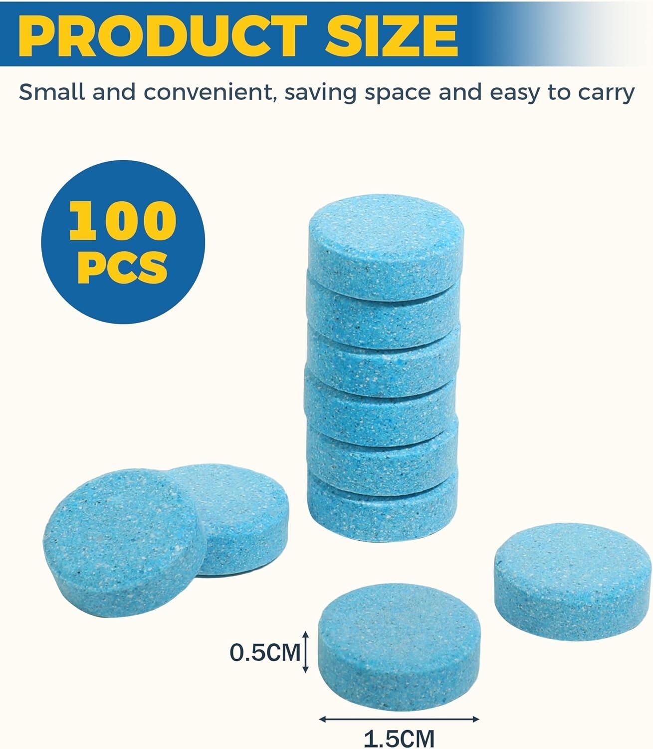 100 Piezas De Liquido Limpiaparabrisas De Automovil, Tabletas Limpias Concent…