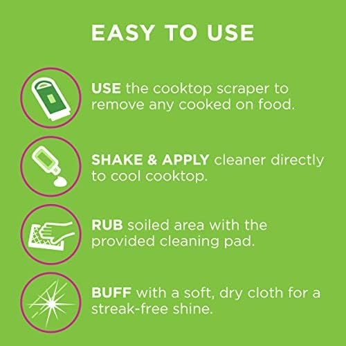 Cooktop Cleaning Kit Glass Ceramic Surface Safe Non-Abrasive 5 oz