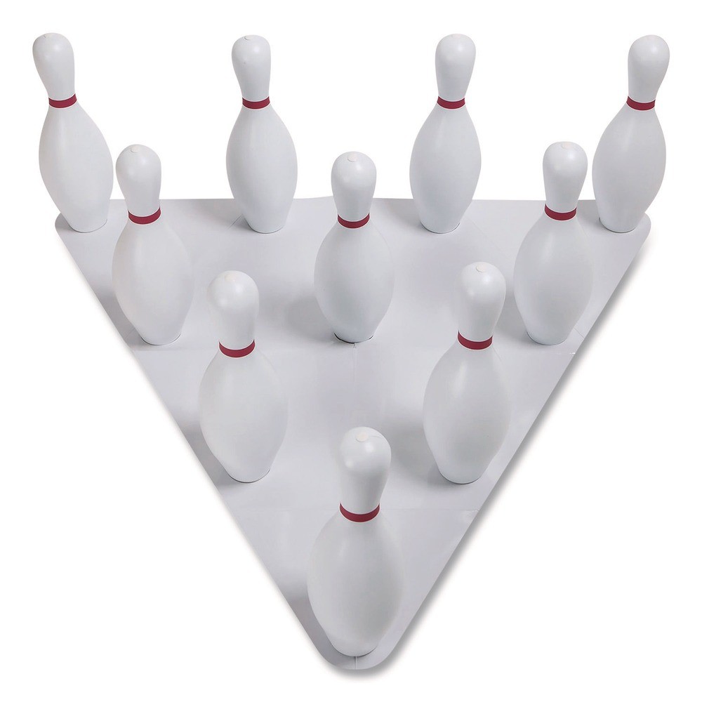 Champion Sports BP10 Plastic Bowling Pin Set – White (10/Set) New