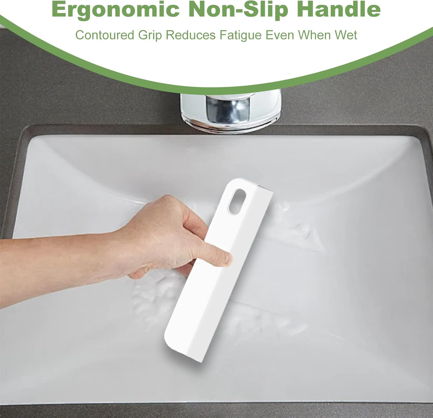 Kitchen Sink Squeegee Samll Silicone Scraper Brush Tool for Countertop Glass …