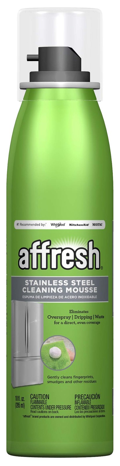 Affresh W11042466 Stainless Steel Cleaner, Mousse (10oz)
