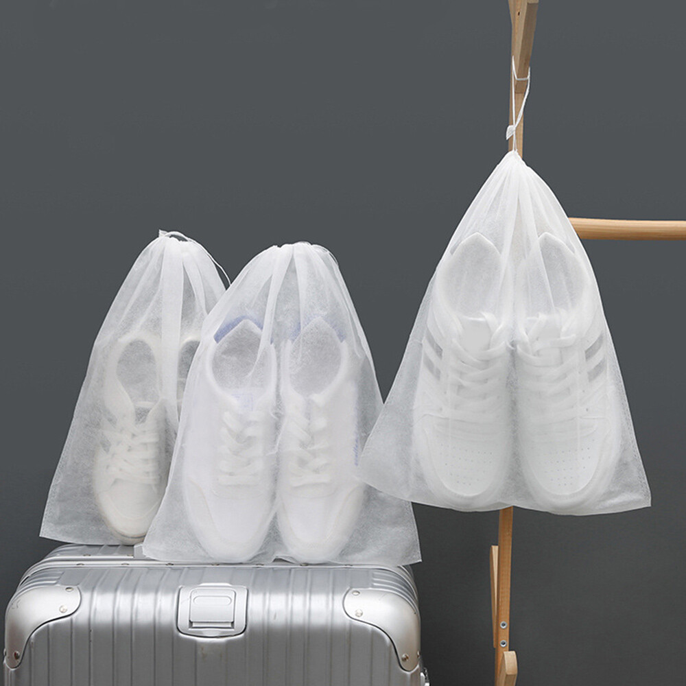 Shoe Storage Sundries Cover Shoe Cover Non-woven Bag Drawstring Storage Bag