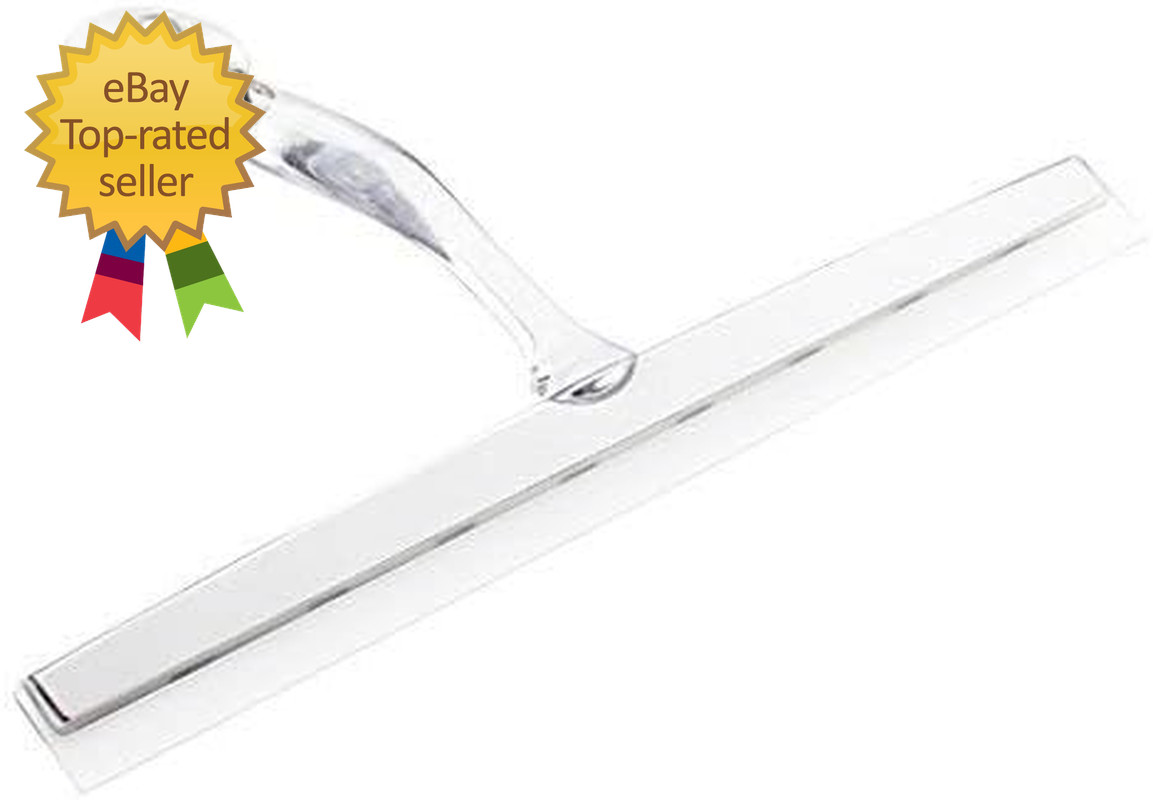 Idesign Zia Metal and Plastic Bathroom Squeegee for Shower Glass Doors Floors