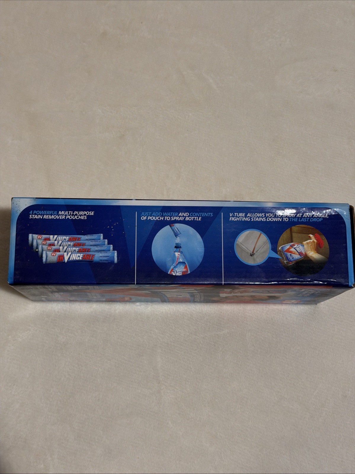 InVinceable Stain Remover 9oz Blue Multi-Purpose Cleaner Laundry Booster 4 Pouch