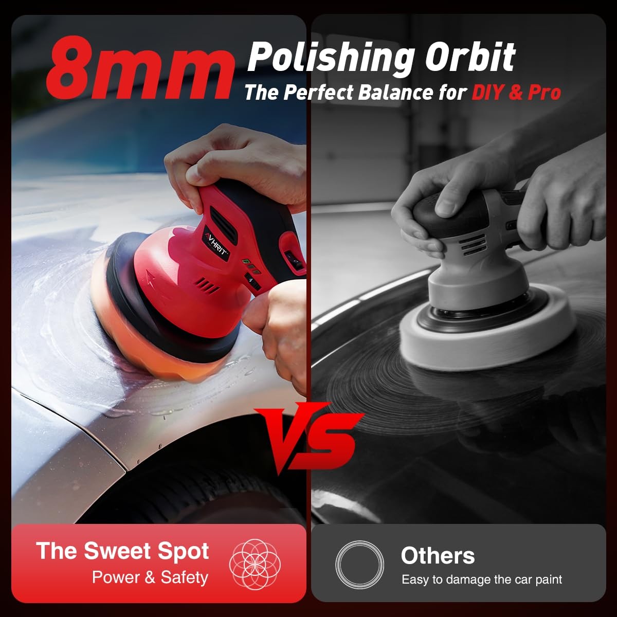 Cordless Car Buffer Polisher Kit W/ 2x2000mah 21v Batteries 6 Inch Buffer Waxer