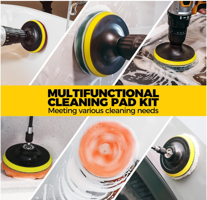 Kit 30 Cepillos de Limpieza con Mango Largo para Baño Cocina y Azulejos
