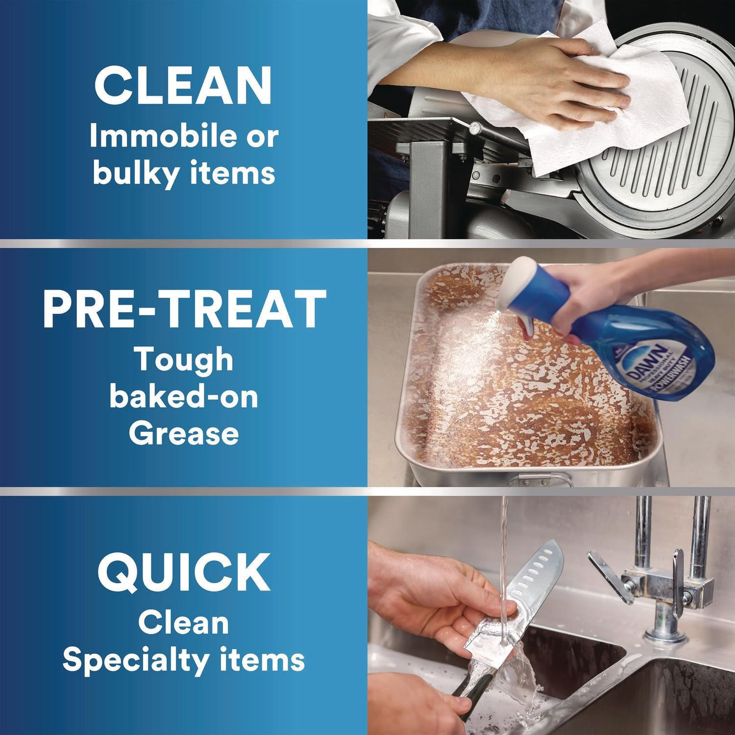Dawn Heavy Duty Powerwash Commercial Dish Spray, 16 Fl Oz (Pack of 1) Bundled wi
